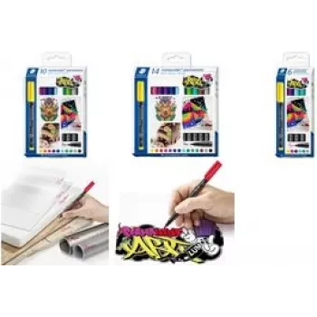 Pennarello indelebile Staedtler Lumocolor 317 C10 colori assortiti 10 pz.