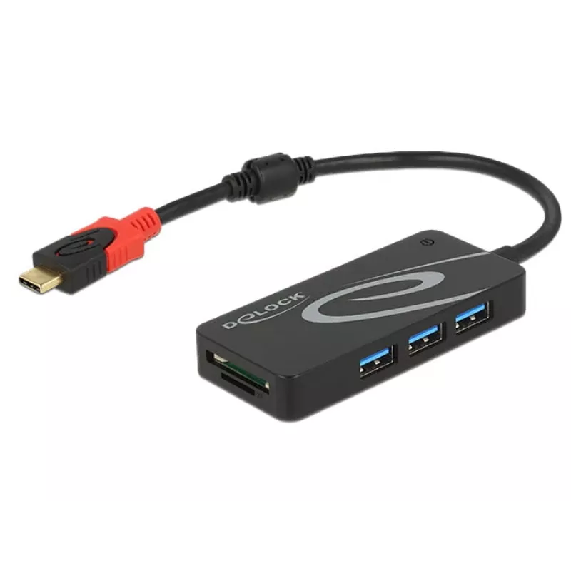 Hub USB DeLOCK USB 3.0 Type-C 3 porte