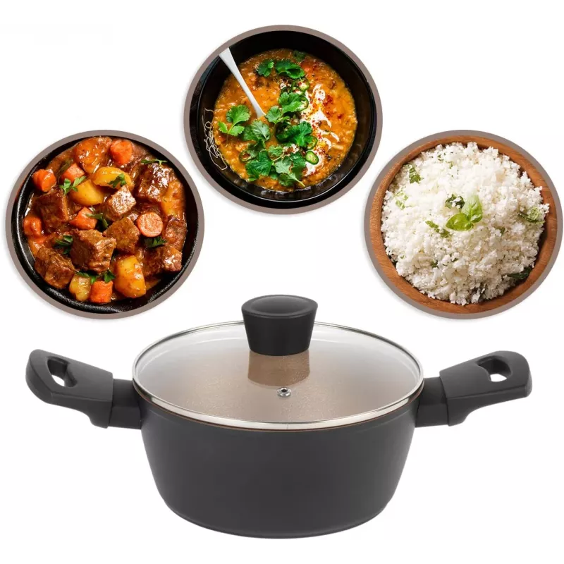Pentola Russell Hobbs RH01669BEU7 20 cm, nero, interno in acciaio inox