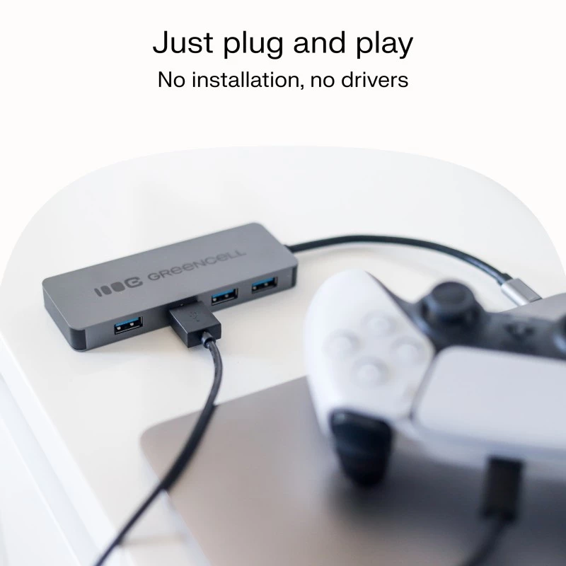 Hub USB Green Cell HUB-GC-C4A — hub USB-C 3.0 a 4 porte