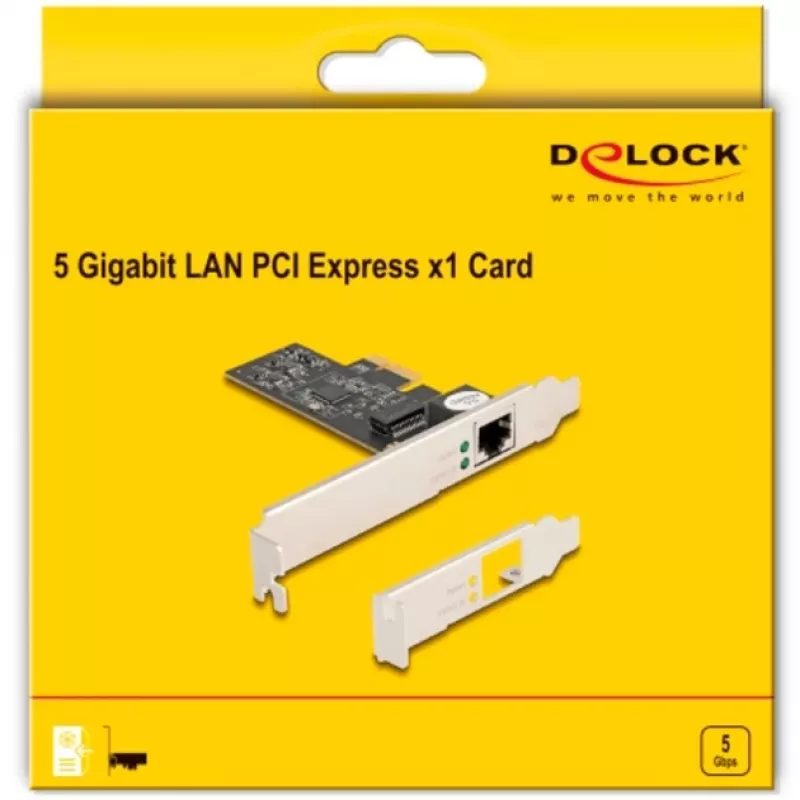 Scheda DeLOCK PCI Express x1 81260 1 x RJ45 5 Gigabit LAN RTL8126