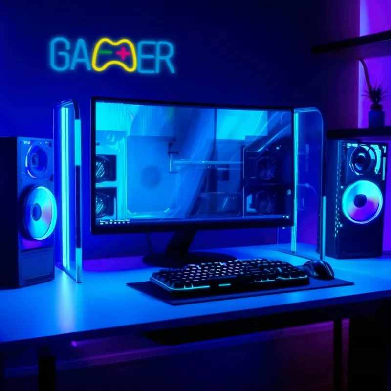 Manta SNL62MT GAMER luce neon LED, USB, 5 W, multicolore