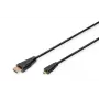 Digitus ASSMANN - Cavo HDMI con Ethernet - 19 pin micro HDMI Type D maschio a HDMI maschio - 1 m - tripla schermatura - nero (AK-330115-010-S)
