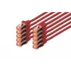 DIGITUS cavo patch CAT6 S/FTP, 0,5 m, rosso, confezione da 10