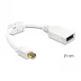 Cavo DisplayPort DeLOCK 65427 Mini DisplayPort 0,21 m bianco