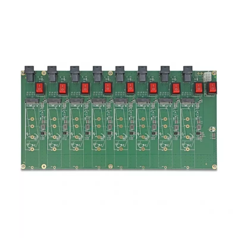 Delock testboard M.2 per 8x SSD M.2 NVMe Key M, SFF-8643, 61073
