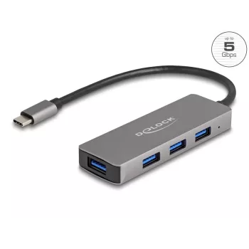 Hub USB DeLOCK 63173 Type-C 5000 Mbit/s nero
