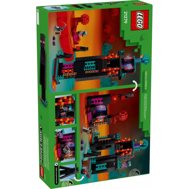 Giocattolo da costruzione LEGO Minecraft set 21279 La torre dell'Enderman, 867 pezzi, 2 minifigure, 450 mm di altezza
