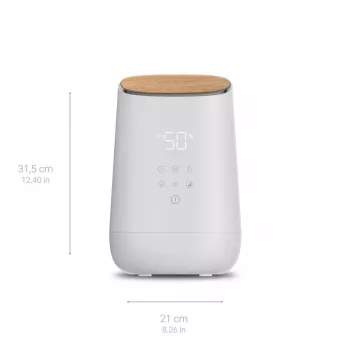 Umidificatore Medisana AH 680 a ultrasuoni 2,6 L bianco, legno 24 W