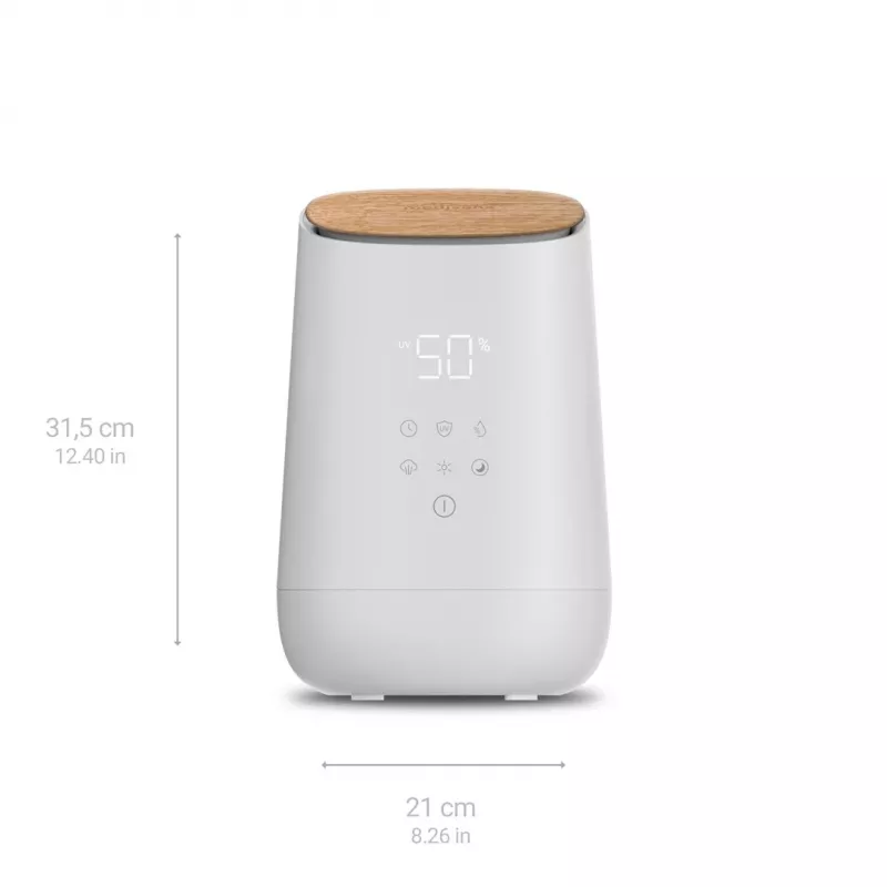 Umidificatore Medisana AH 680 a ultrasuoni 2,6 L bianco, legno 24 W