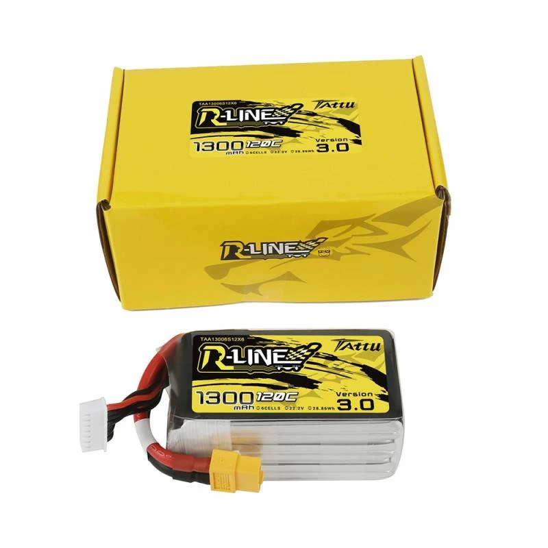 Batteria Tattu R-Line Version 3.0 1300mAh 22.2V 120C 6S1P XT60