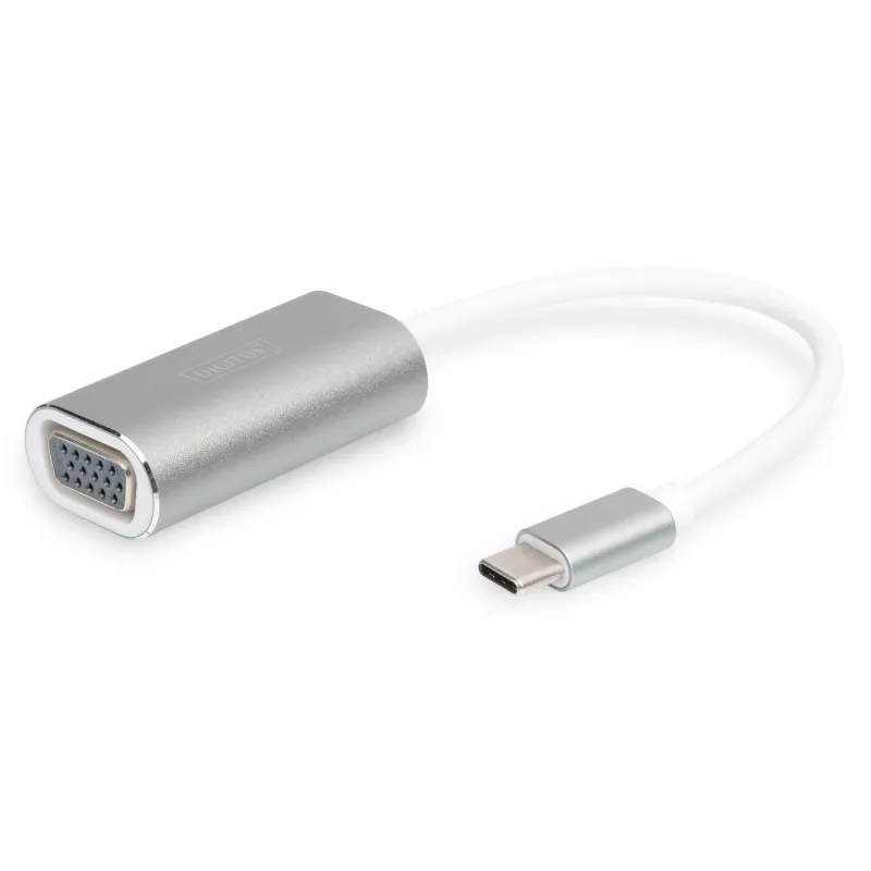 DIGITUS DA-70837 adattatore VGA 1080p FHD a USB 3.0 Type-C, alluminio