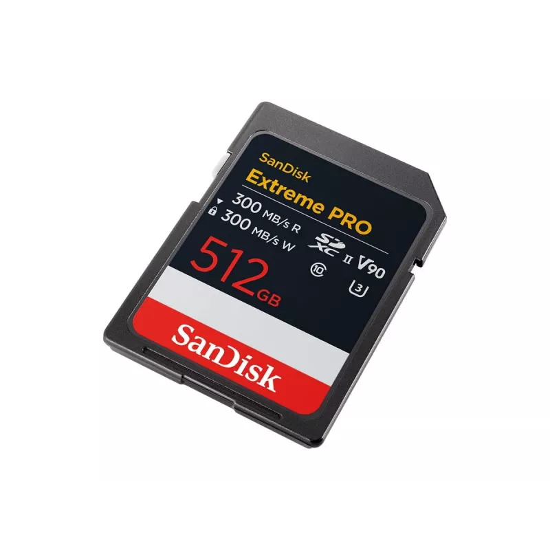 SanDisk Extreme Pro - scheda di memoria flash - 512 GB - Video Class V90 / UHS-II U3 / Class10 - SDXC UHS-II