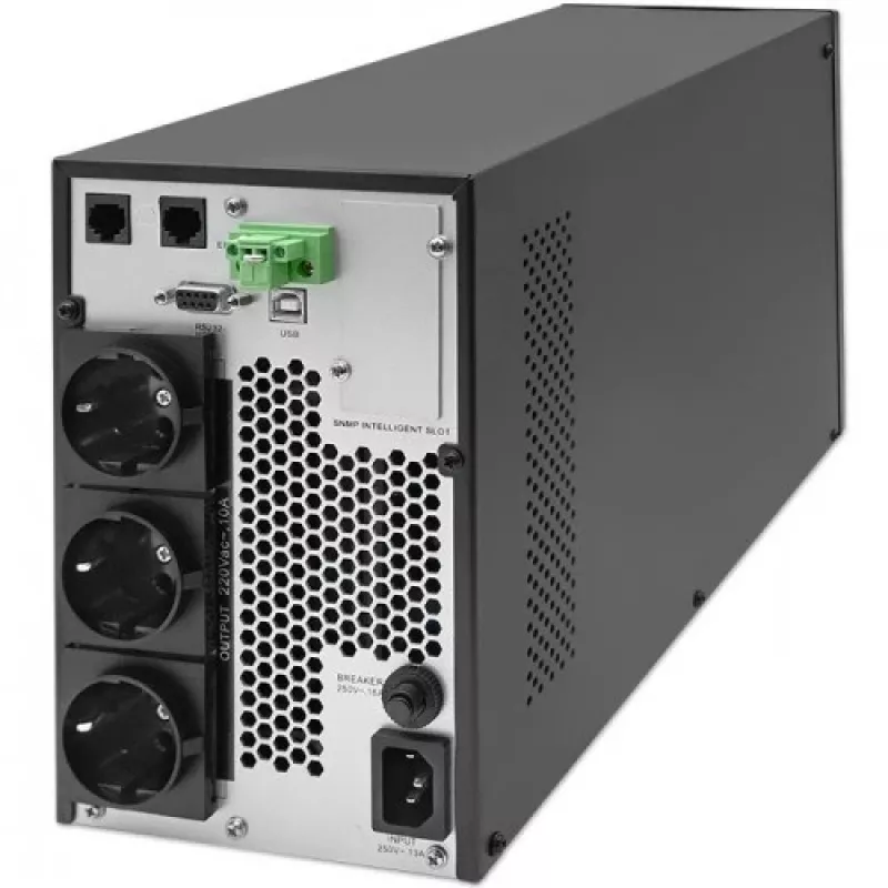Qoltec 52281 UPS (gruppo di continuità) doppia conversione (Online) 2 kVA 2000 W 3 uscite AC