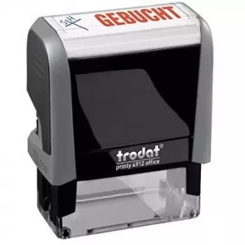WEDO timbro Office Printy 4912. Modello 4.0. Testo Gebucht