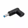 Adattatore di ricarica Akyga AK-ND-C09 USB-C a DC 4,5 x 3,0 mm + pin per notebook, 18,5-20 V, 100 W, per HP