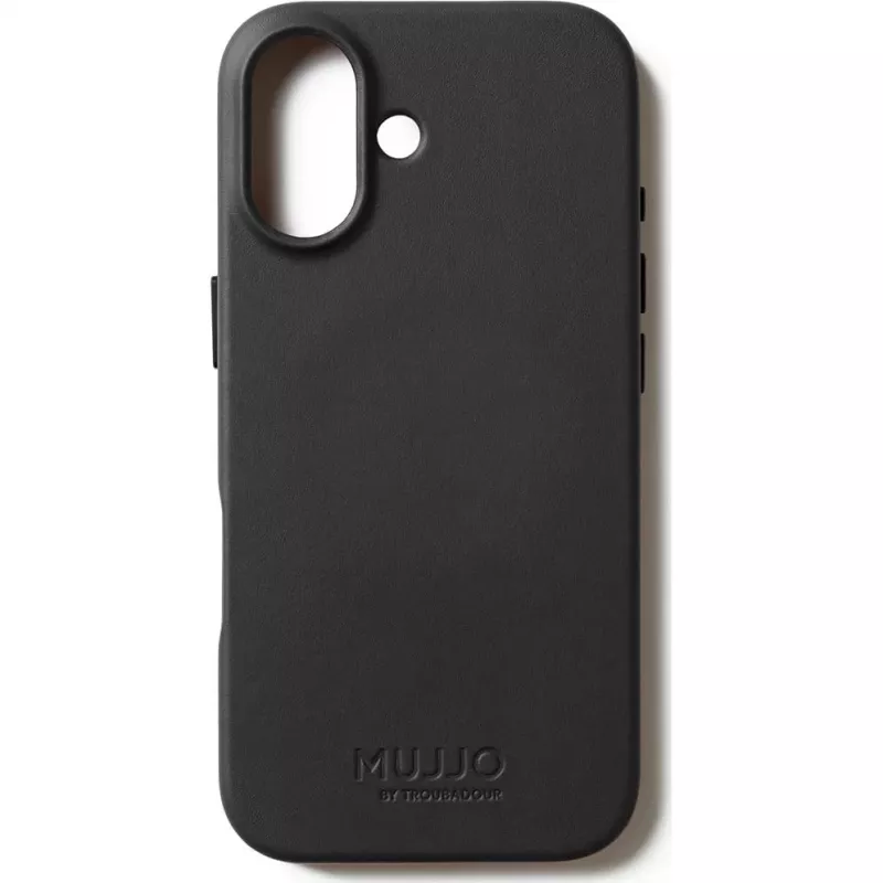 Mujjo Full Leather Case MagSafe custodia per iPhone 17 nero