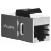 Modulo keystone LANBERG KSF5-3000 — cavo piatto Cat5e F/UTP, connettore femmina RJ-45, nero