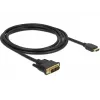DeLOCK - Cavo video - Single Link - HDMI / DVI - DVI-D (M) a HDMI (M) - 2 m - Tripla schermatura - nero - Viti zigrinate