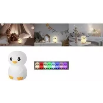 Ansmann luce notturna pinguino bianco silicone tecnologia LED - litio-ioni (Li-Ion)