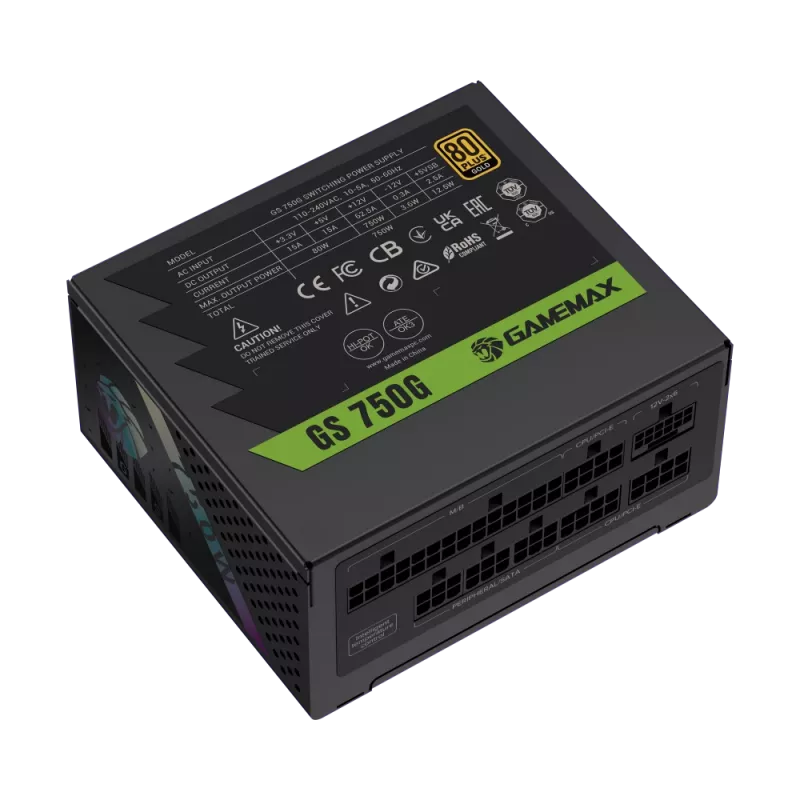 Alimentatore Gamemax, 80 PLUS, Gold | GS 750G | 750 W