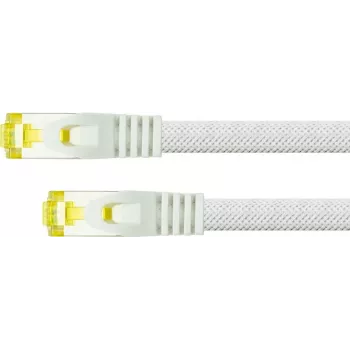 Python Series cavo patch RJ45 con cavo grezzo Cat.7 - protezione di bloccaggio (RNS) e treccia in nylon - S/FTP - PiMF - senza alogeni - 500 MHz - OFC - bianco - 1 m (8070PY-010W)