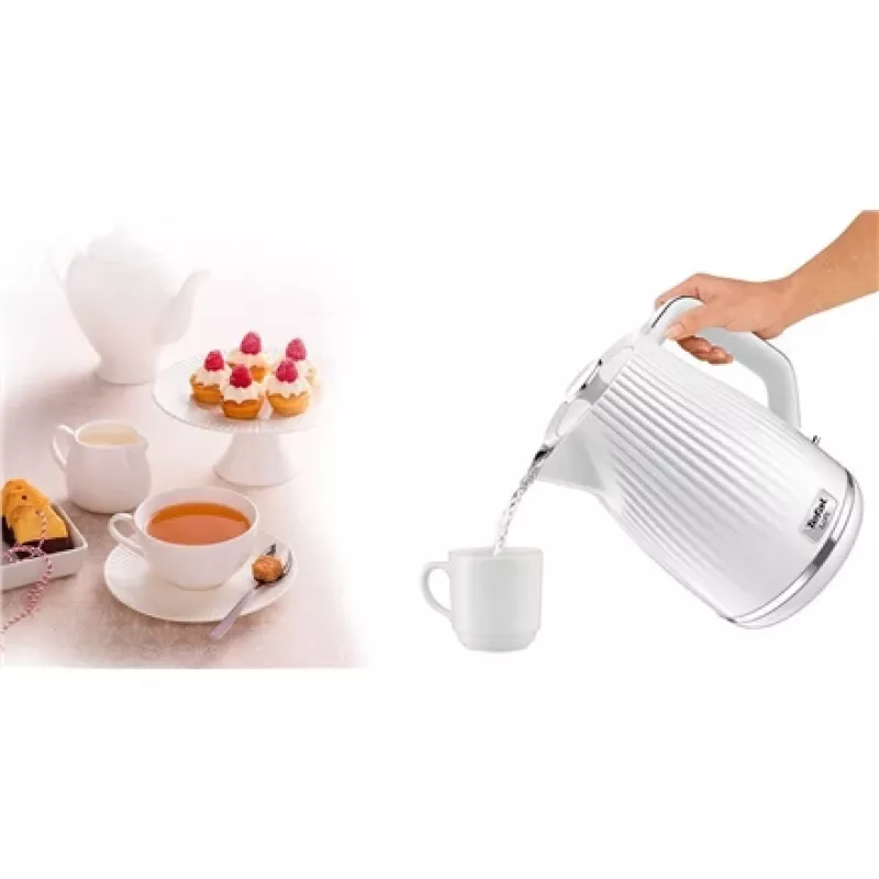 Bollitore elettrico Tefal KO250130 — capacità 1,7 L, 2400 W, bianco