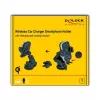 Supporto auto attivo DELOCK 66939 per telefoni cellulari — supporto a ventosa, nero/grigio, compatibile con ricarica wireless