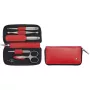 Set manicure ZWILLING Twinox da viaggio 5 pezzi con custodia in pelle rossa