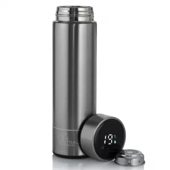 Extralink Smart Travel Mug argento, tazza termica con display LED