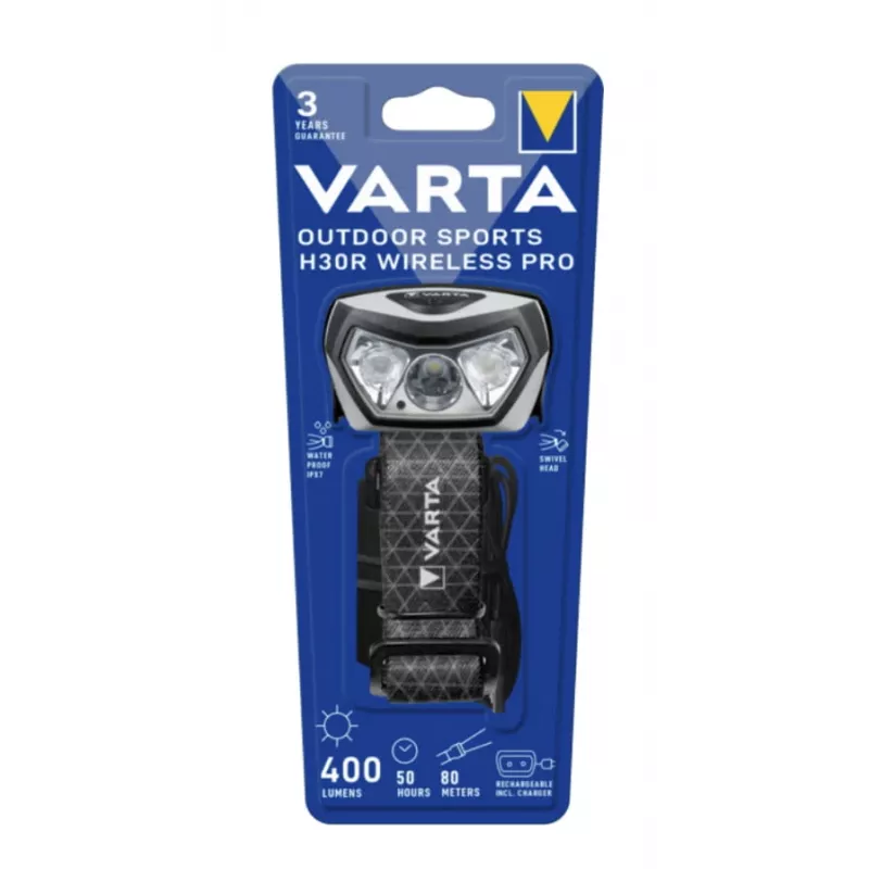 Torcia frontale Varta Outdoor Sports H30R Wireless Pro 400 lm IPX7