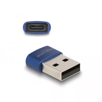 DeLOCK adattatore USB 2.0 USB Type-A maschio su USB Type-C femmina blu