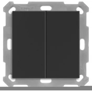 MDT BE-TAL55B206.01 KNX Tasto Light 55 Basic 2 canali nero opaco neutro 1 (BE-TAL55B206.01)