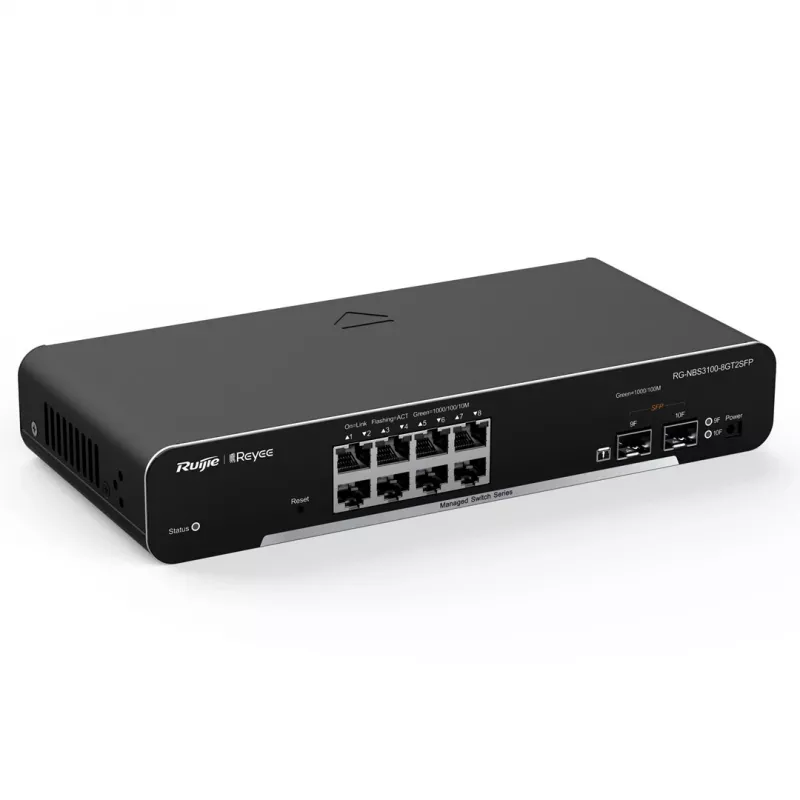 Ruijie Networks RG-NBS3100-8GT2SFP switch di rete Managed L2 Gigabit Ethernet (10/100/1000) nero