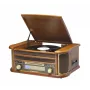 Denver MCR-50MK3 impianto musicale retro con giradischi, CD/MP3, lettore di cassette e radio, 2 x 2,5 W, colore legno