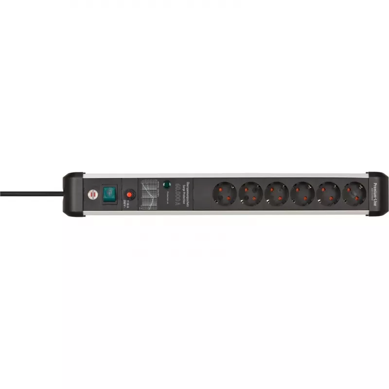 Prolunga elettrica Brennenstuhl 1391010600 3 m 6 prese AC per interni nero argento