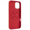 Cover posteriore FIXED per Apple iPhone 16 Plus — MagFlow silicone liquido, rosso