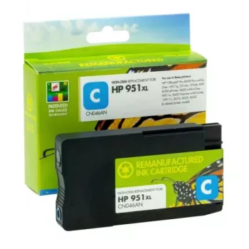 Compatibile Static-Control Hewlett-Packard 951XL (CN046AE) nuovo chip, ciano, 1500 pagine