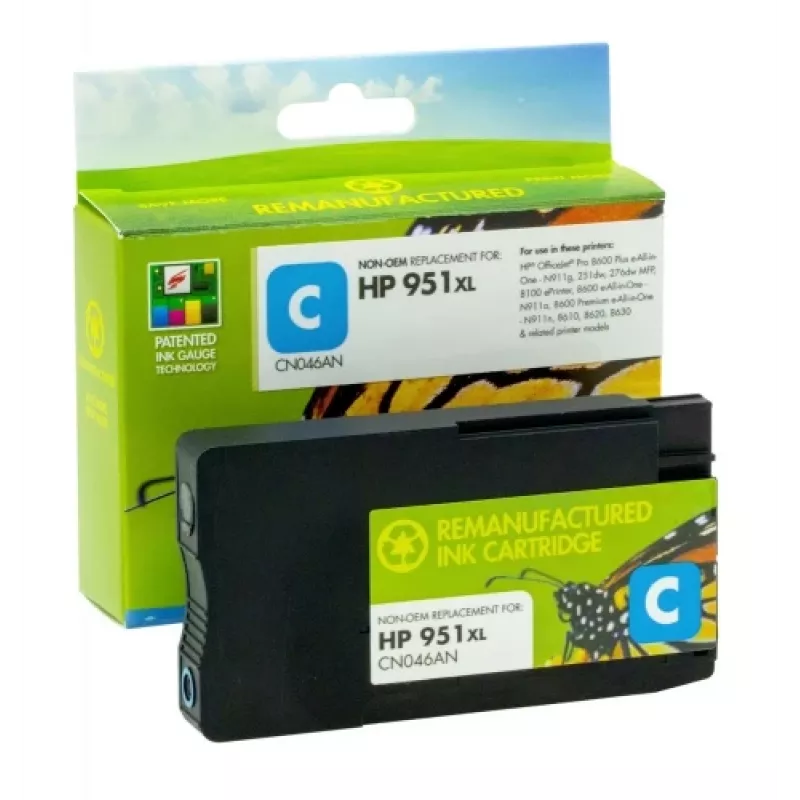 Compatibile Static-Control Hewlett-Packard 951XL (CN046AE) nuovo chip, ciano, 1500 pagine