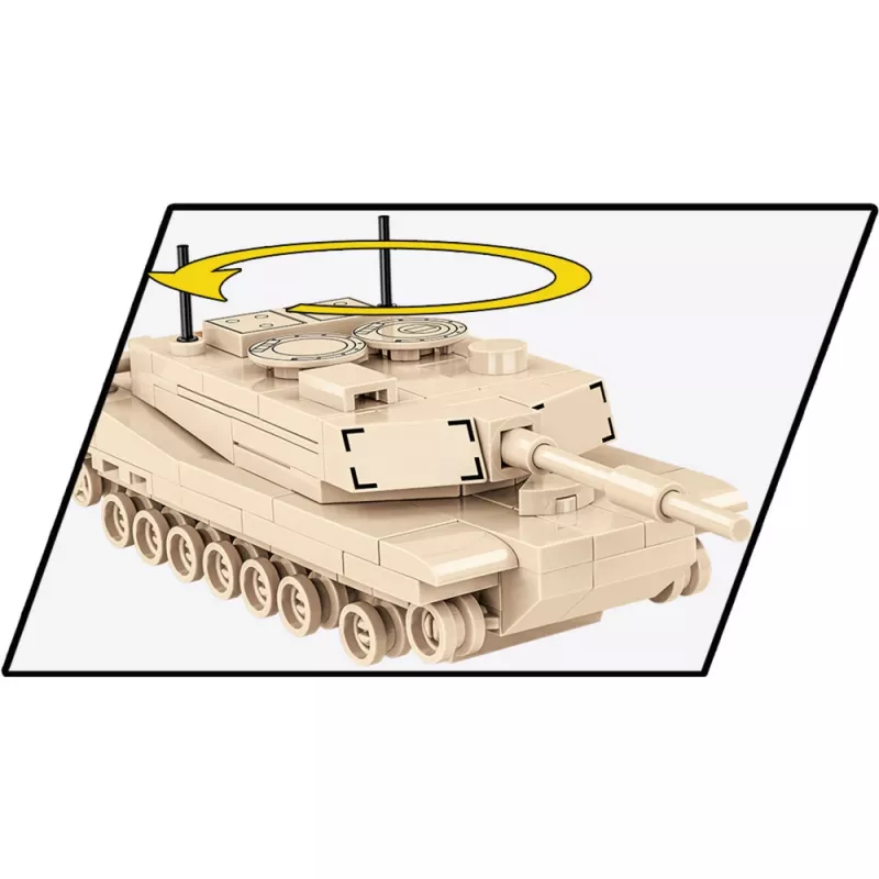 Kit di costruzione Cobi Abrams M1A2 — 174 pezzi, età consigliata 6+, beige