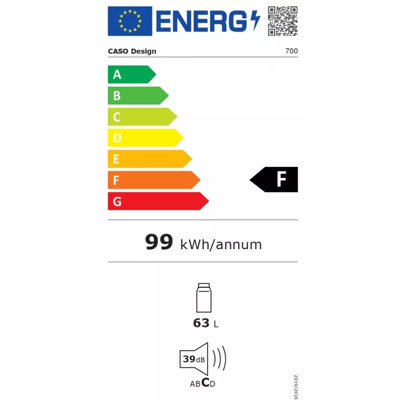 Caso | Barbecue Cooler | S-R | classe di efficienza energetica A | da incasso | acciaio inox