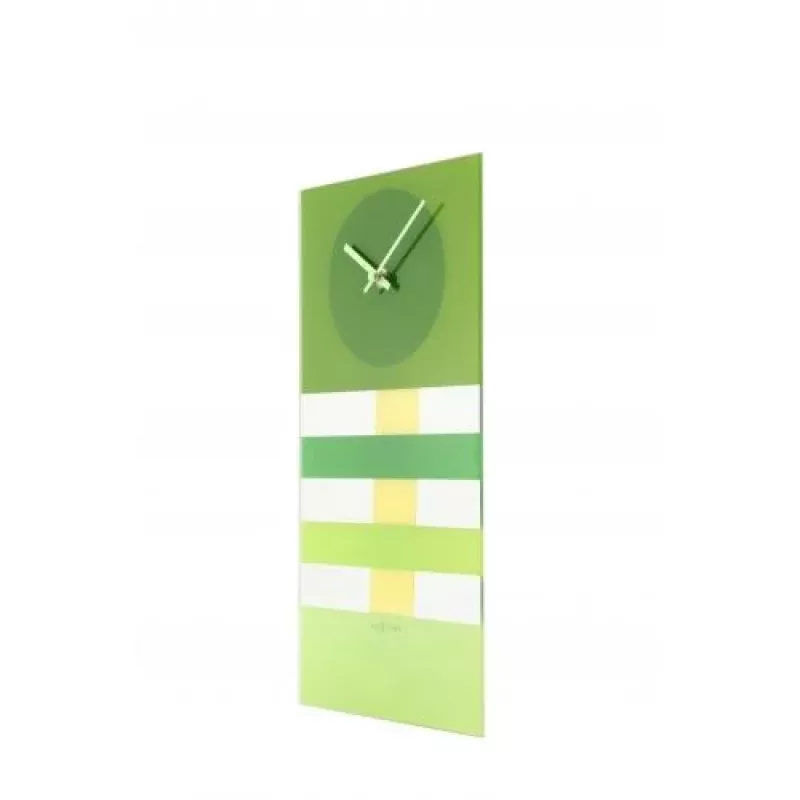 NeXtime orologio da parete 2855gn Bold Stripes, 19 x 38 cm, da parete, verde