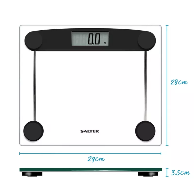Bilancia da bagno Salter 9208 BK3R bilancia compatta in vetro elettronica