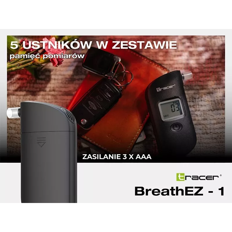 Tracer BreathEZ-1 etilometro a semiconduttore, nero