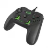 Esperanza EGG110K Vanquisher gamepad USB cablato per PC/PS3, con vibrazione, 12 pulsanti, 2 stick analogici, nero/verde