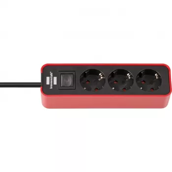 Prolunga elettrica Brennenstuhl 1153230070 1,5 m per interni nero rosso