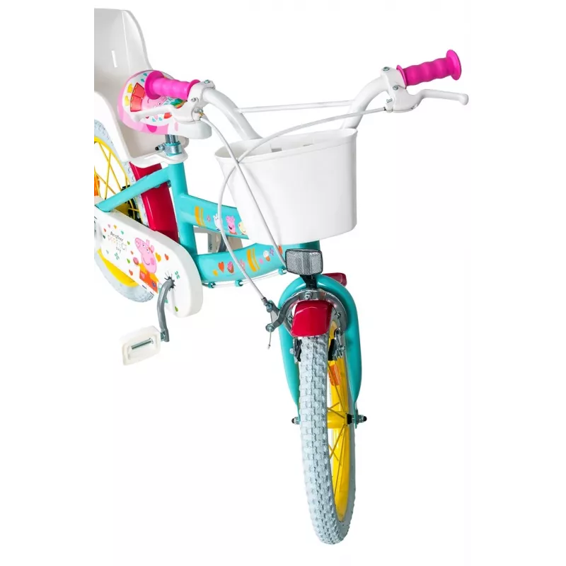 Bicicletta per bambini Toimsa TOI1698 16 pollici con grafiche Peppa Pig, adatta per età 3–6