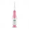 Spazzolino elettrico neno Denti rosa per bambini — vibrante, setole morbide, batteria AAA, timer 2 minuti