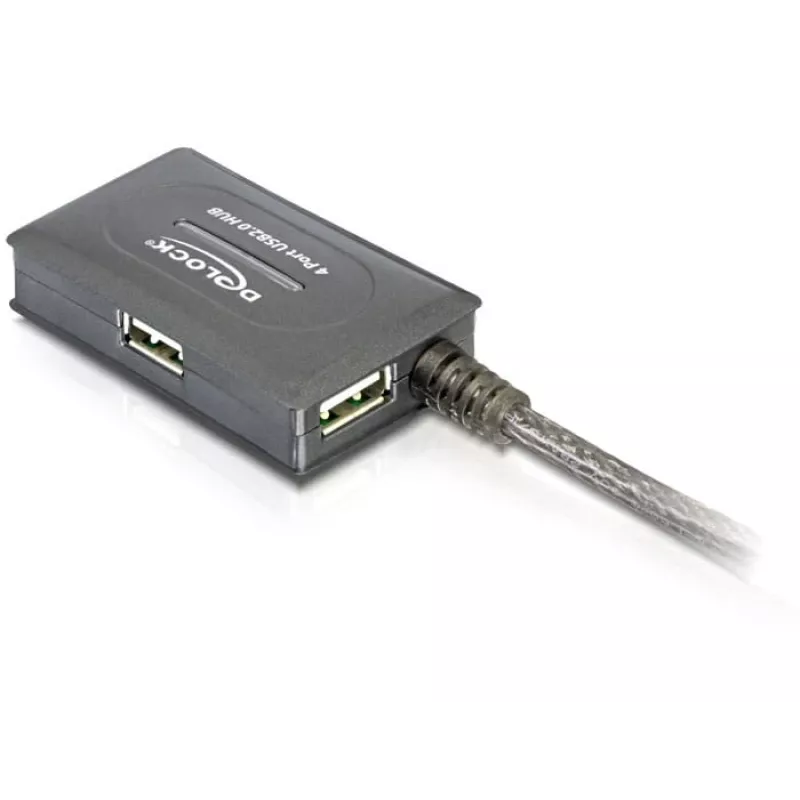 Cavo di prolunga USB2.0 DeLock 10m attivo con hub 4 porte - hub - 4 x USB2.0 (82748)