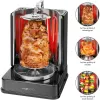 Multigrill elettrico verticale CLATRONIC DVG 3686, 1400 W, nero, con spiedo rotante e 6 spiedini